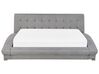 Elegantná sivá čalúnená posteľ 180 x 200 cm LILLE_41227