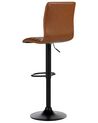 Set of 2 Bar Stools Brown Faux Leather LUCERNE II_894482