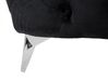 3 Seater Velvet Fabric Sofa Black SOTRA_706352