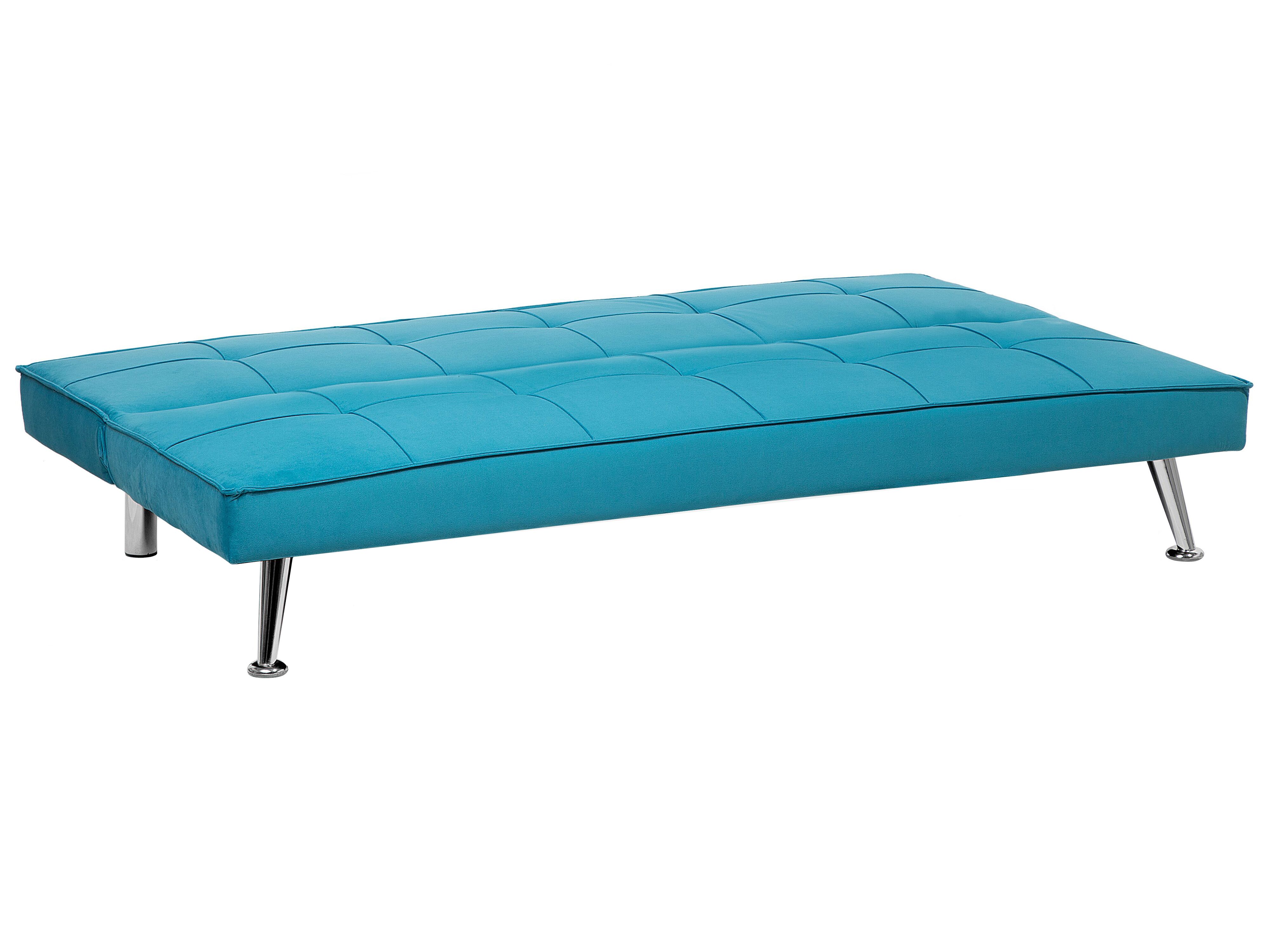 Fabric Sofa Bed Blue HASLE Beliani.co.uk