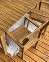 Set di 2 sedie da giardino legno acacia chiaro FORNELLI_885980