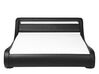 Faux Leather EU Double Bed with LED Black AVIGNON_689534