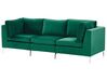 3-Sitzer Modulsofa Samtstoff grün mit Metallbeinen EVJA_789416