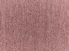 Left Hand 2 Seater Fabric Corner Sofa Pink Brown BREDA_895088