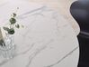 Round Dining Table ⌀ 120 cm White Marble Effect with Black ODEON_775978