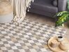 Kožený koberec béžovo-hnědý 140 x 200 cm SESLICE _780546