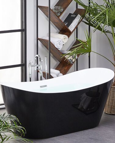 Frittstående badekar svart 180 x 78 cm ANTIGUA