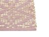 Tappeto cotone beige e rosa 140 x 200 cm GERZE_853515