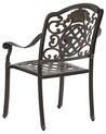 Conjunto de 4 cadeiras de jardim em alumínio castanho escuro SALENTO_765564