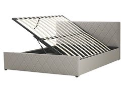 Parisänky keinonahka säilytystila ruskeanharmaa 160 x 200 cm ROCHEFORT