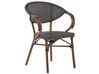 Gartenmöbel Set Aluminium schwarz 4-Sitzer Stühle grau CASPRI_803041