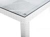 Puutarhapöytä polyrottinki valkoinen 220 cm ITALY_678099