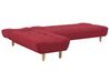 Right Hand Modular Fabric Corner Sofa Bed Red ALSTEN_806977