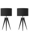 Conjunto de 2 lámparas de mesa de metal negro 55 cm STILETTO_837887