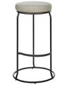 Set of 2 Faux Leather Bar Stools Grey MILROY_915991