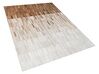 Kožený koberec 140 x 200 cm béžová/hnedá YAGDA_743500
