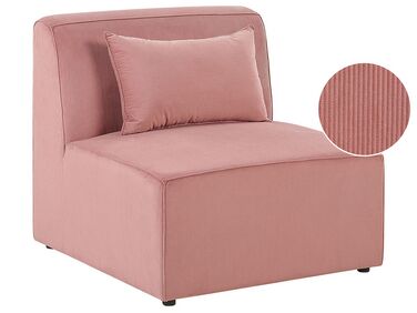 Sofa mellemmodul lyserød fløjl LEMVIG