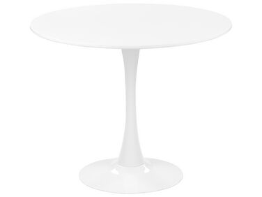 Stół do jadalni okrągły ⌀ 90 cm biały BOCA