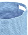 Conjunto de 2 cestas de algodón azul claro 20 cm CHINIOT_840480