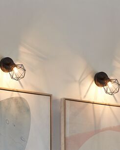 Seinävalaisin metalli musta 2 kpl ERMA Seinävalaisin metalli musta 2 kpl ERMA