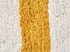 Sett med 2 puter med striper tuftet bomull 30 x 50 cm Hvit og gul HELIANTHUS_910465