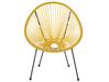 Set of 2 PE Rattan Accent Chairs Yellow ACAPULCO II_795207