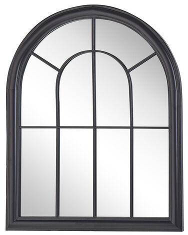 Metalowe lustro ścienne okno 69 x 89 cm czarne EMBRY
