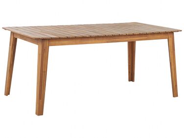 Mesa de comedor de madera de acacia clara 180 x 90 cm FORNELLI