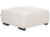 Left Hand Jumbo Cord Corner Sofa with Ottoman Off-White LUNGO_898382