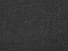 Tagesbett ausziehbar Leinenoptik dunkelgrau Lattenrost 90 x 200 cm LIBOURNE_729647