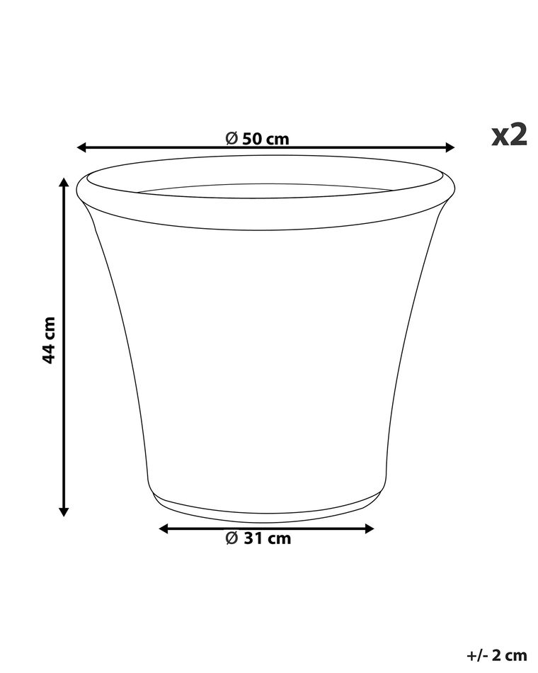 Lot de 2 cachepots bleu marine ⌀ 50 cm KOKKINO Beliani.fr