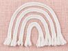 Conjunto de 2 cojines de algodón rosa con bordado de arco iris 45 x 45 cm LEEA_893314