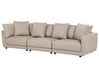 3 Seater Fabric Sofa with Ottoman Beige SIGTUNA_896587