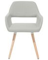 Set of 2 Fabric Dining Chairs Light Grey CHICAGO_743964