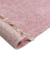 Tapete em algodão rosa 140 x 200 cm CAPARLI_907217