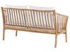 4 Seater Bamboo Wood Garden Sofa Set White MAGGIORE_835823
