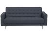3 Seater Fabric Sofa Bed Dark Grey ABERDEEN_719048