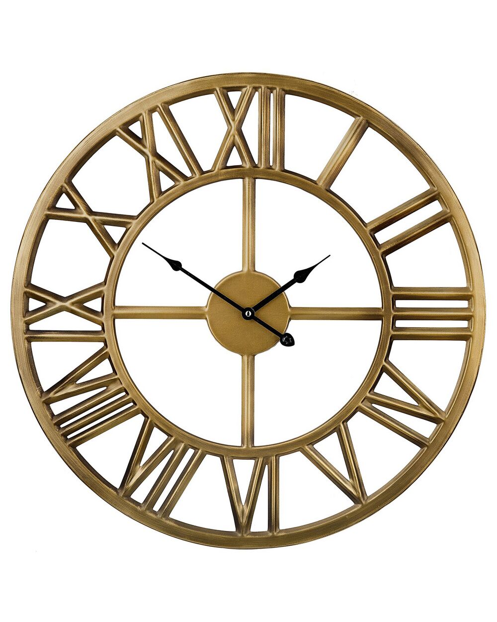 Iron Skeleton Wall Clock ø 61 cm Gold NOTTWIL 