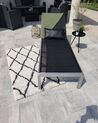Chaise longue en aluminium noir FOSSATO_802023