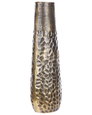Vase Décoratif En Métal Argenté Elements – Hauteur 43,2 Cm – Design Relief Patchwork Et Filigrane – Pour Fleurs Sèches Ou Artificielles - 2