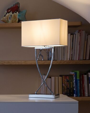 Table Lamp Silver and White YASUNI