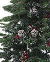 Sapin de Noël artificiel effet givré avec décorations 120 cm vert DENALI_783220
