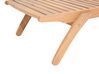 Leżak ogrodowy drewniany z poduszką beżową CESANA_776116