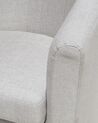 Fabric Armchair with Footstool Grey HOLDEN_702246