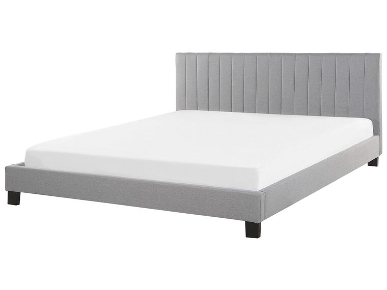  Fabric EU Super King Size Bed Light Grey POITIERS_793082