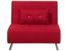 Fabric Single Sofa Bed Red FARRIS_700062