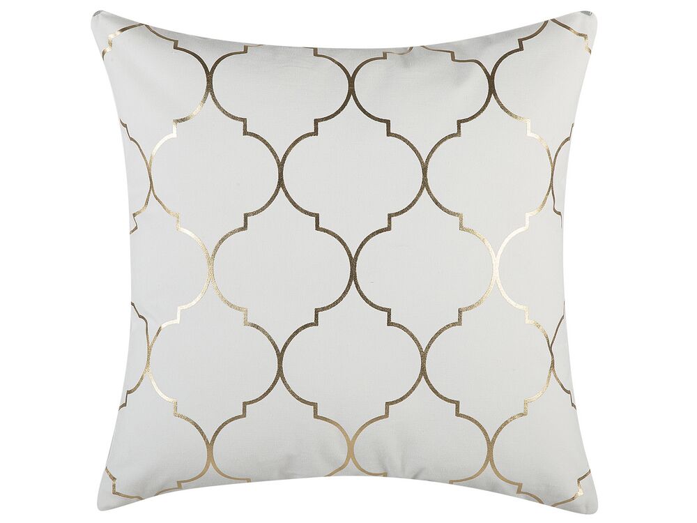 Dekokissen marokkanisches Muster weiß 45 x 45 cm 2er Set ALYSSUM