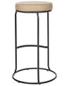 Set of 2 Faux Leather Bar Stools Beige MILROY_913993