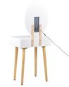 1 Drawer Dressing Table with LED Mirror and Stool White and Grey VESOUL_850253