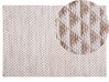 Teppich Baumwolle beige 140 x 200 cm Patchwork Kurzflor TUNCELI_674859